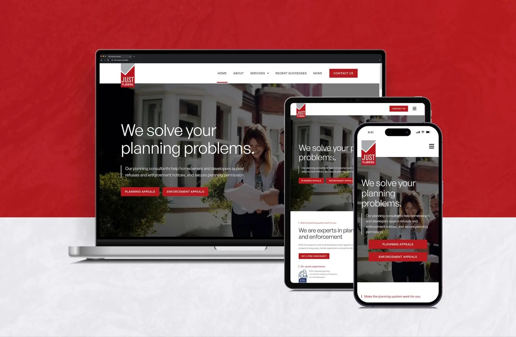 Website we built for Just Planning