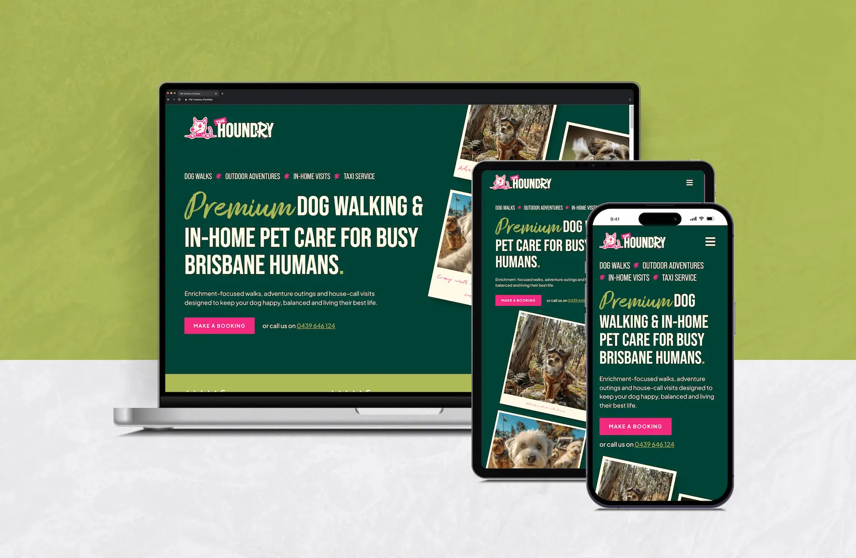 Website we built for The Houndry